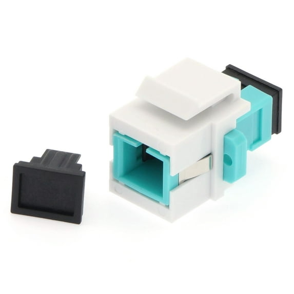 ACCL Keystone Jack SC/UPC Multimode Simplex OM3 Aqua, 3 Pack