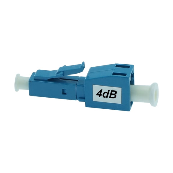 ACCL LC/UPC SM Attenuator F-M 4dB Plastic Blue, 1 Pack