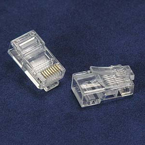 ACCL RJ45 Cat.5E Plug Solid 50Micron 3Prong 100pk, 4 Pack