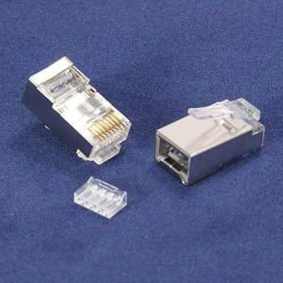 ACCL RJ45 Cat.6 Shielded Plug Stranded 50 Micron w/Inserter 100pk, 3 Pack