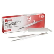 ACCO Economy Self-Adhesive Fastener, 1 Capacity, 2 3/4 Prong to Prong, Box of 100