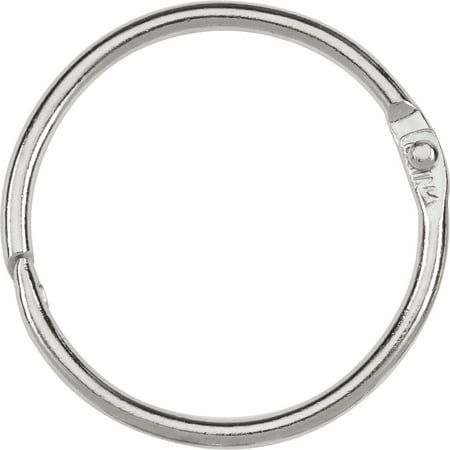 ACCO Metal Book Rings, 1 1/2" Diameter, 100 Rings/Box