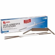 ACCO Premium Self-Adhesive Paper File Fasteners, 2" Capacity, 100 Per Box