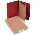 thumbnail image 1 of ACCO Pressboard 25-Pt Classification Folders, Legal, 4-Section, Earth Red, 10/Box, 1 of 2