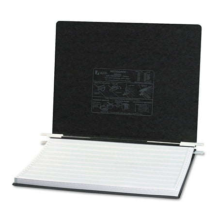 ACCO Presstex Covers with Storage Hooks, 2 Post Binder, 6" Capacity, 14.88" x 11", Black