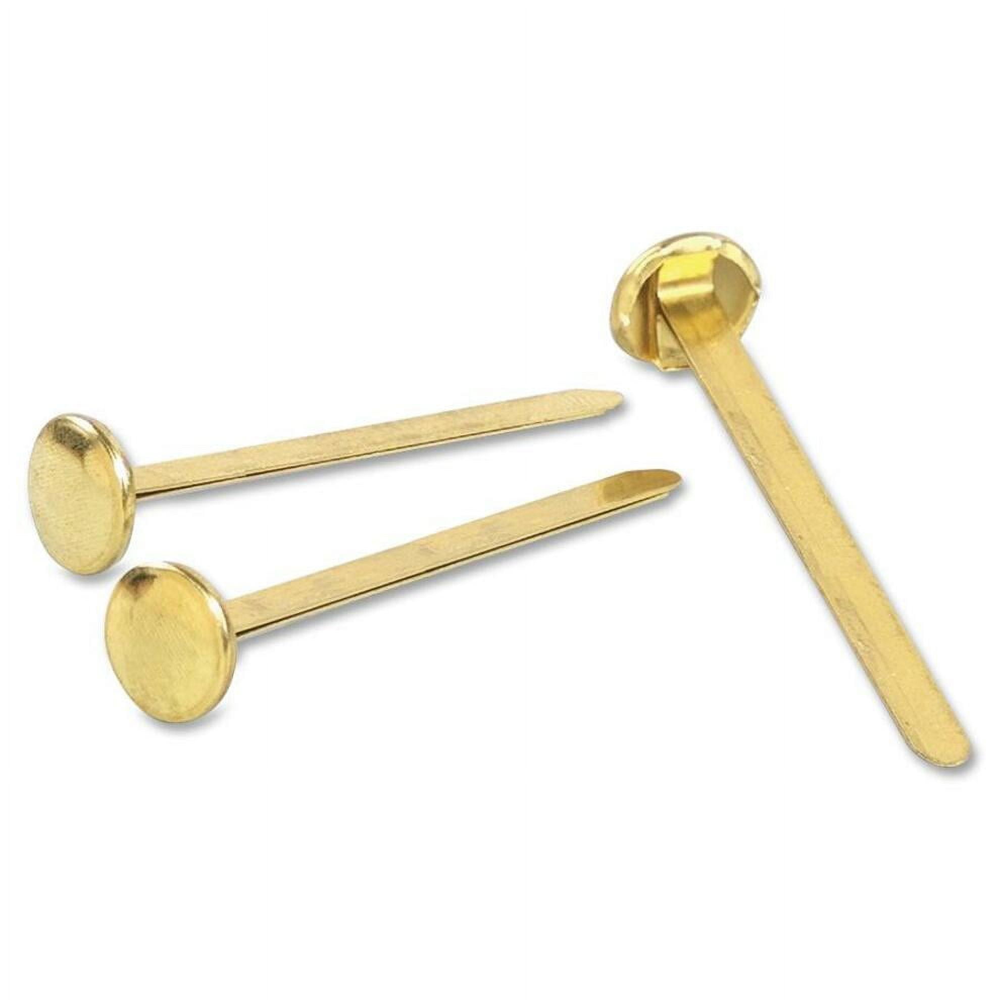 ACCO Brass Paper Fasteners, 1-1/2", Plated, 1 Box, 100 Fasteners/Box (71712)