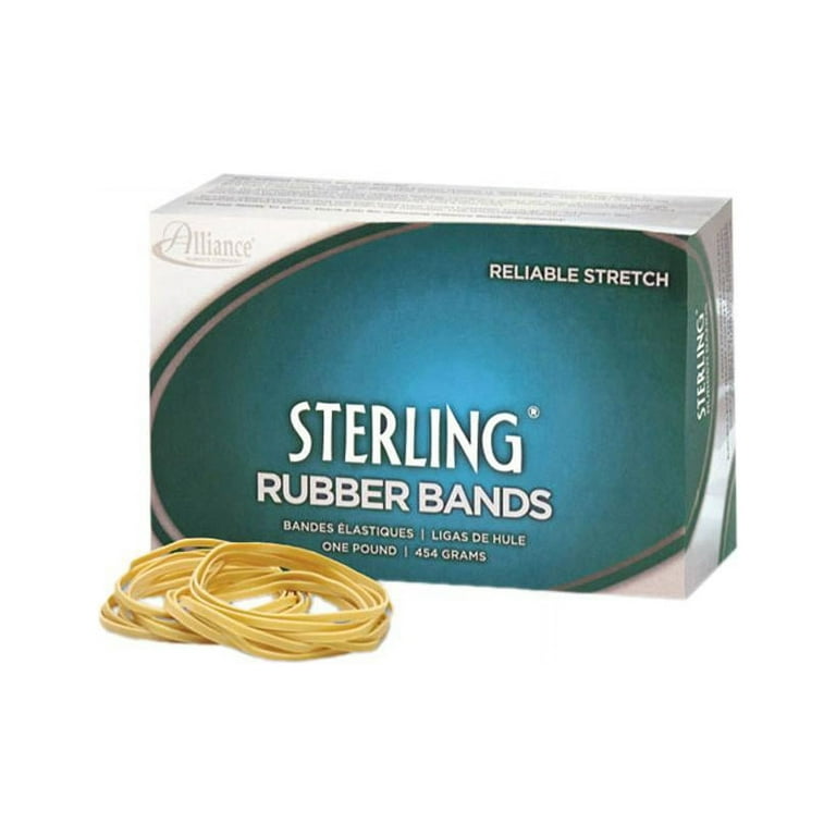 Alliance Rubber 24185 Sterling Rubber Bands - Size #18 - Approx. 1900 Bands - 3 Alliance Rubber 24185 Sterling Rubber Bands - Size #18 - Approx. 1900 Bands - 3