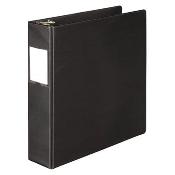 ACCO W383-14NHBPP 1 In. Black Basic D-Ring Polypropylene Binder With Label Holder - Pack Of 12