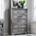 thumbnail image 1 of ACCOHOHO 5-Tier Storage Dressers, Wood Rustic Chest of Drawers for Bedroom Living Room, Grey, 1 of 6