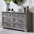 thumbnail image 1 of ACCOHOHO 7 Drawer Dresser for Bedroom, Farmhouse Rustic Wood Dresser Chest of Wide Drawers for Living Room, Grey, 1 of 6