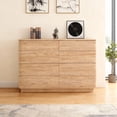 thumbnail image 1 of ACCOHOHO Modern High-Capacity 8 Spacious Drawers Dresser Chest of Drawers - Push-Open Quiet Drawers and Sturdy Base for Bedroom/Living Room，Natural Oak, 1 of 6