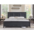 thumbnail image 1 of ACCOHOHO Rustic Queen Size Bed Frame with 52" Tall Full-Panel Headboard, Wood Platform Bedframe with Footboard and Storage Drawers, No Squeak, No Box Spring Needed, Antique Black, 1 of 6