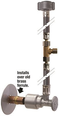 ACCOR PUSHON R-SERIES DISHWASHER SUPPLY KIT, 1/2 IN. NOM. X 20 IN. CONNECTOR, BRUSHED CHROME