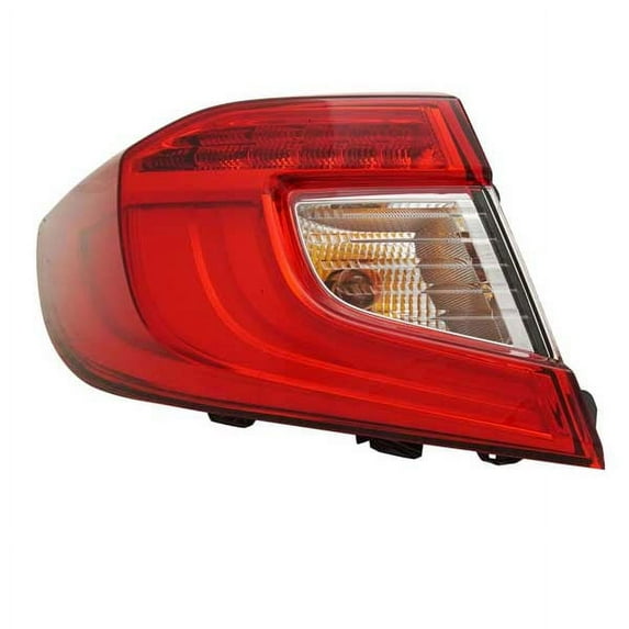 For 2018-2022 Accord Rear Left Tail Lights Red & Clear Plastic 33550 TVA A01 V