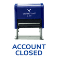 thumbnail image 1 of ACCOUNT CLOSED Self Inking Rubber Stamp (Blue Ink) - Large, 1 of 1