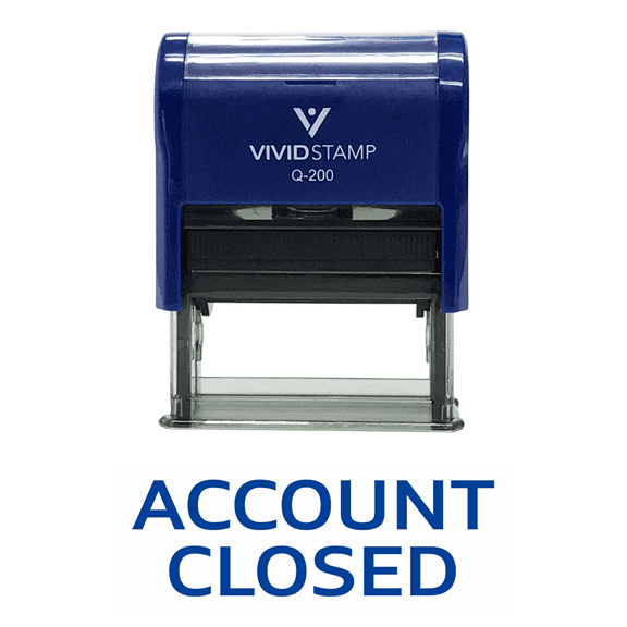 ACCOUNT CLOSED Self Inking Rubber Stamp (Blue Ink) - Medium