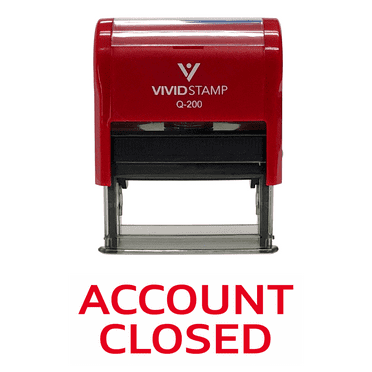 ACCOUNT CLOSED Self Inking Rubber Stamp (Red Ink) - Medium