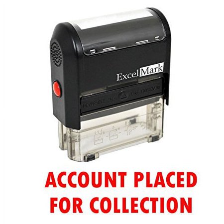 ACCOUNT PLACED FOR COLLECTION - Self Inking Bill Collection Stamp in Red Ink