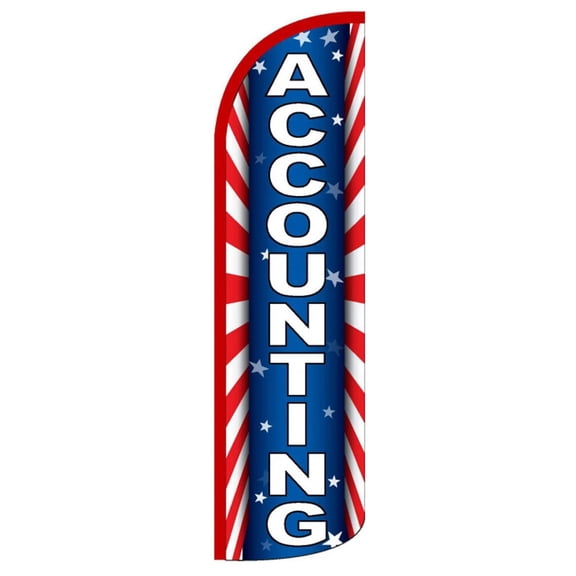 ACCOUNTING Windless Flag Without Pole | Advertisement /Business Flags | Feather Flag |