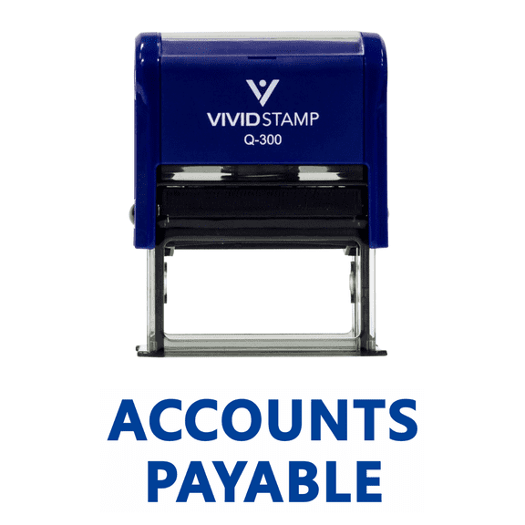 ACCOUNTS PAYABLE Self Inking Rubber Stamp (Blue Ink) - Large