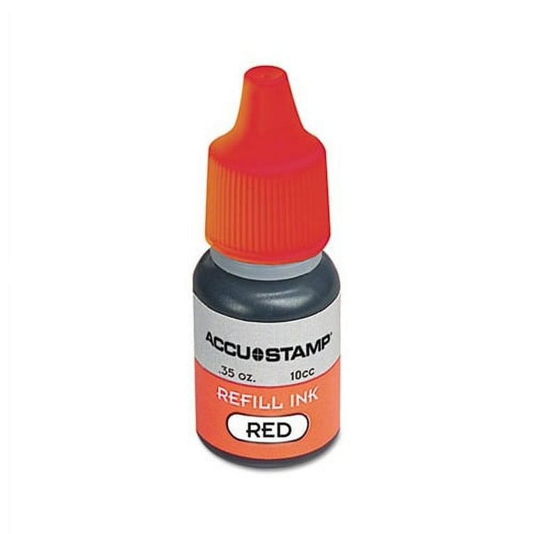 ACCU-STAMP Gel Ink Refill, 0.35 oz Bottle, Red ACCU-STAMP Gel Ink Refill, 0.35 oz Bottle, Red