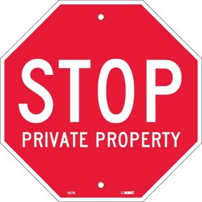 ACCUFORM NMC STOP PRIVATE PROPERTY, SS7R