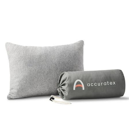 ACCURATEX Camping Pillow Breathable, Age-Friendly Shred Mem Foam Pillow-Compressible for Travel, Car, & Air.