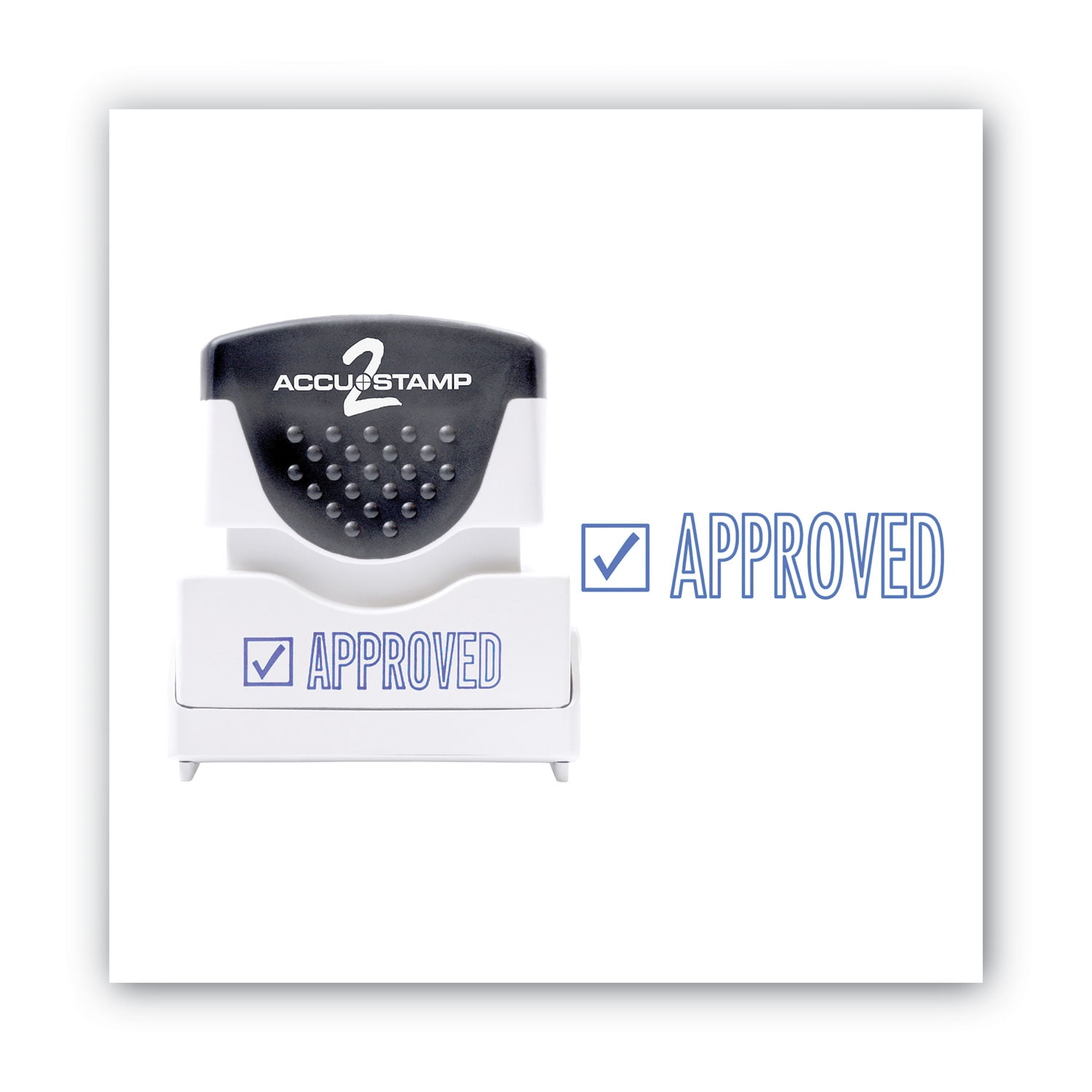ACCUSTAMP2 PreInked Shutter Stamp, Blue, APPROVED, 1.63 x 0.5