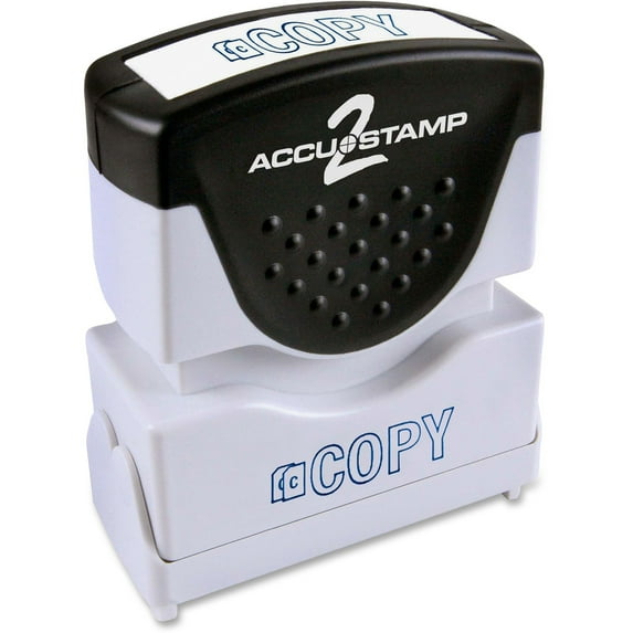 ACCUSTAMP2 Pre-Inked Shutter Stamp, Blue, COPY, 1 5/8 x 1/2 -COS035581