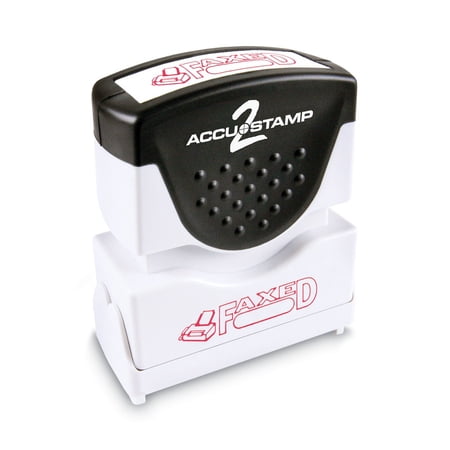ACCUSTAMP2 Pre-Inked Shutter Stamp, Red, FAXED, 1 5/8 x 1/2 -COS035583