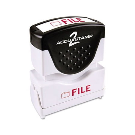 ACCUSTAMP2 Pre-Inked Shutter Stamp, Red, FILE, 5/8 x 1/2 -COS035576