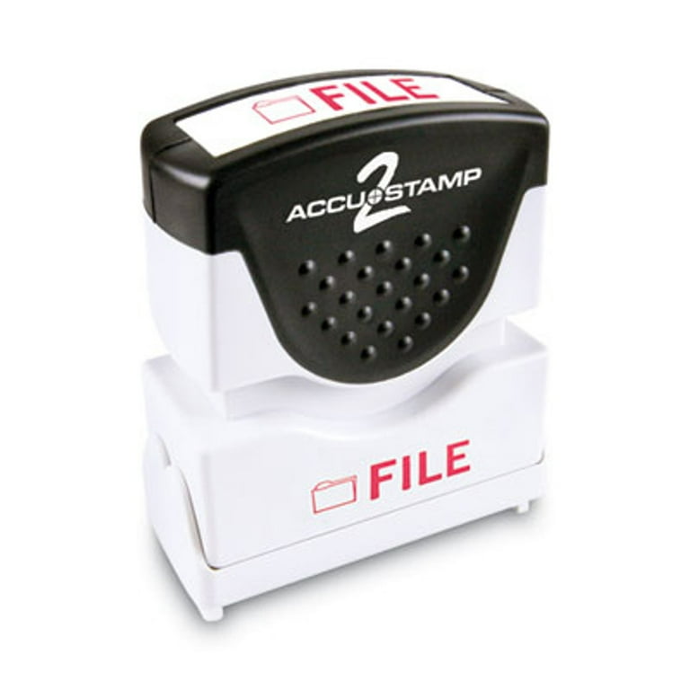 Pre-Inked Shutter Stamp, Red, FILE,.63 x 0.5 Pre-Inked Shutter Stamp, Red, FILE,.63 x 0.5