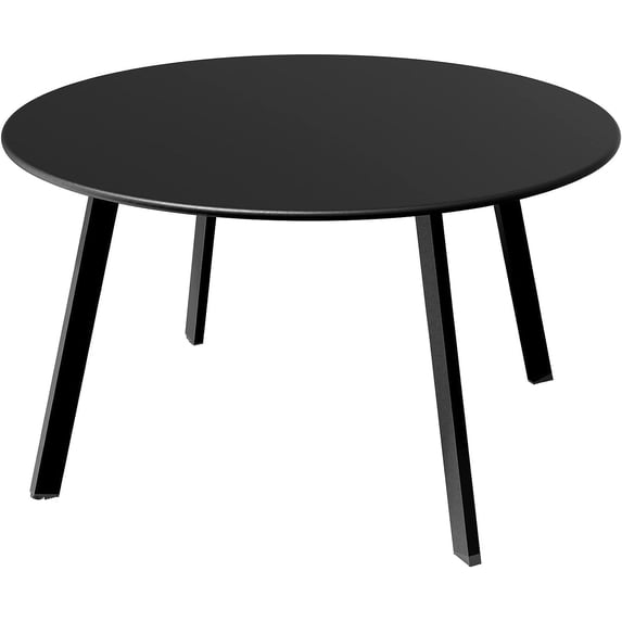 ACCVER, Outdoor Coffee Table, 28 Inch Round, Weatherproof Steel ...
