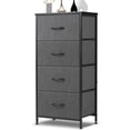 thumbnail image 1 of ACCVER Dresser for Bedroom 4 Storage Drawer, Fabric Closet Chests Organizer Tower with Wooden Top Metal Frame for Living Room Hallway Entryway, 1 of 6