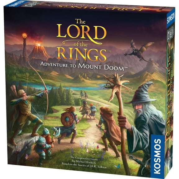 ACD Lord of the Rings Adventure to Mount Doom Family Strategy Board Game, Multicolor, 11"