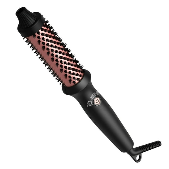 ACDANC 1.25 Inch Thermal Brush, Fast-Heating Ceramic Tourmaline Ionic Volumizing Brush, Heated Round Brush for Volumizing and Soft Curls, Digital Display 9 Temperatures Curling Wand, Dual Voltage