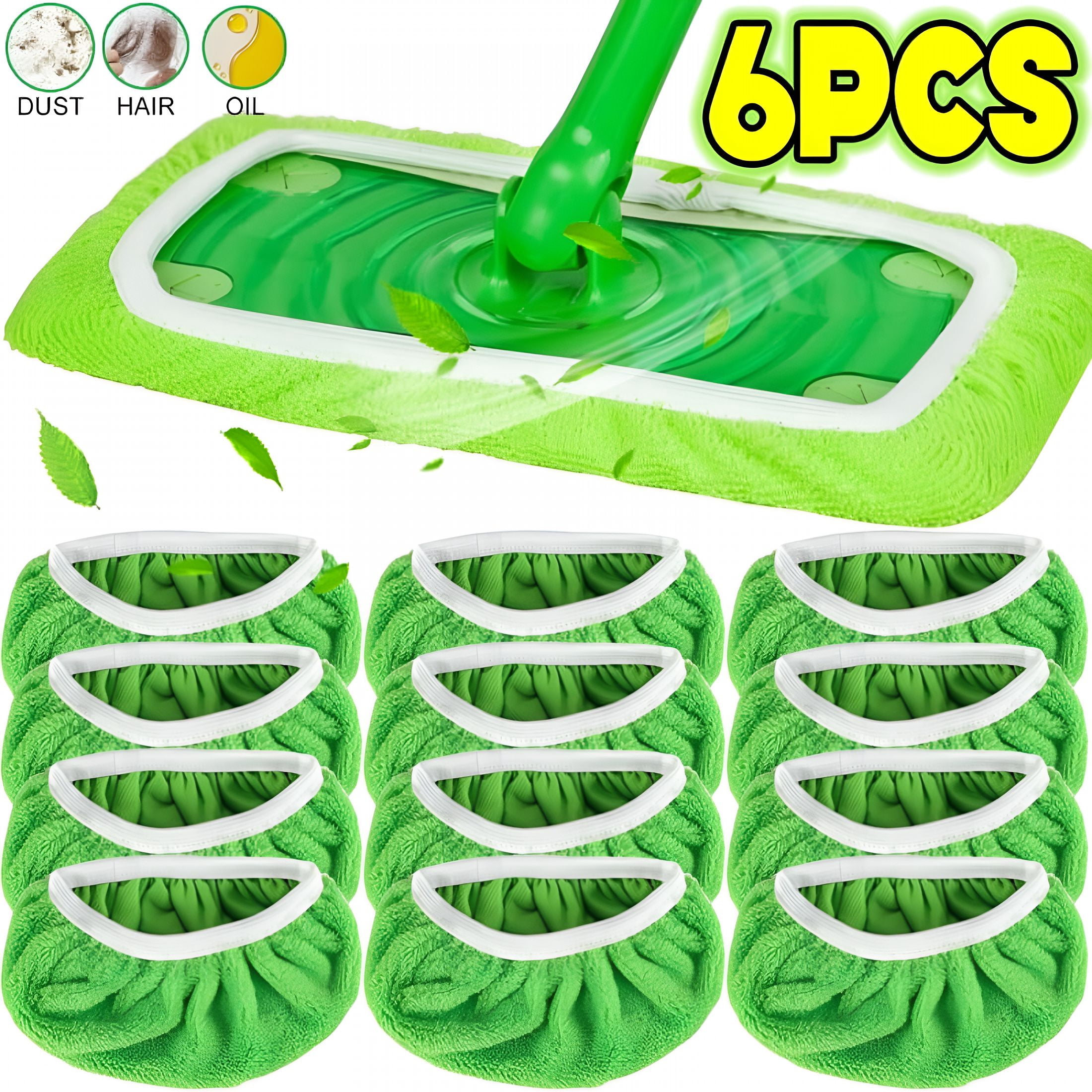 Clean Dry Rag ACDANC 1/3/6Pcs Sweeper Wet&Dry Cleaning Cloths Reusable Microfiber Mop ...