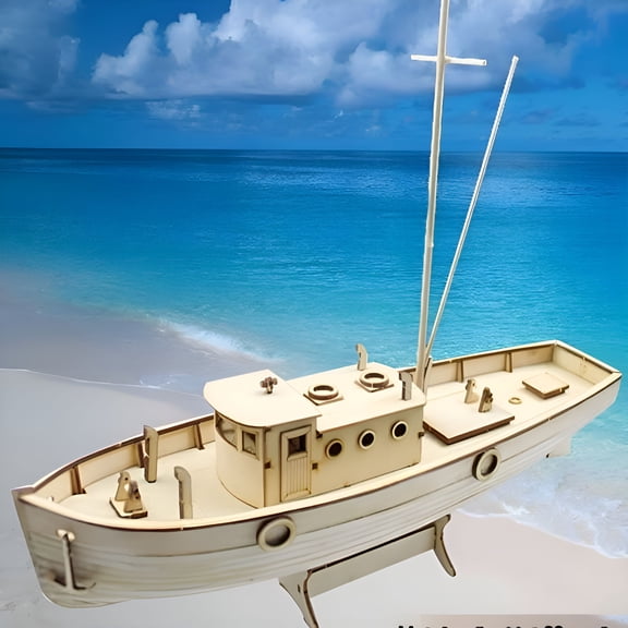 ACDANC 1:30 Ship Assembly Model Wooden Sailboat DIY Wooden Kit Puzzle Toys Gift