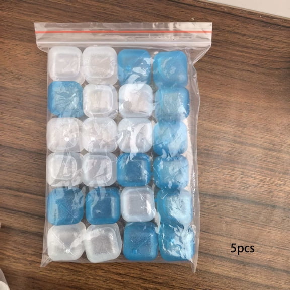 ACDANC 1.38 Large Reusable Ice Cubes for Drinks - 100Pcs BPA-Free Refreezable Plastic Ice Cubes Without Diluting,Zero Ice Reusable Cubes for Whiskey & Large Containers