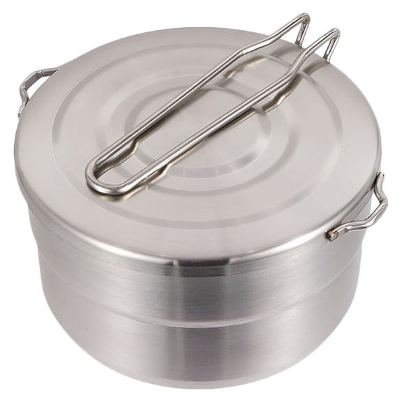 ACDANC 1.5L Portable Stainless Steel Camping Pot, Foldable Outdoor Cooking