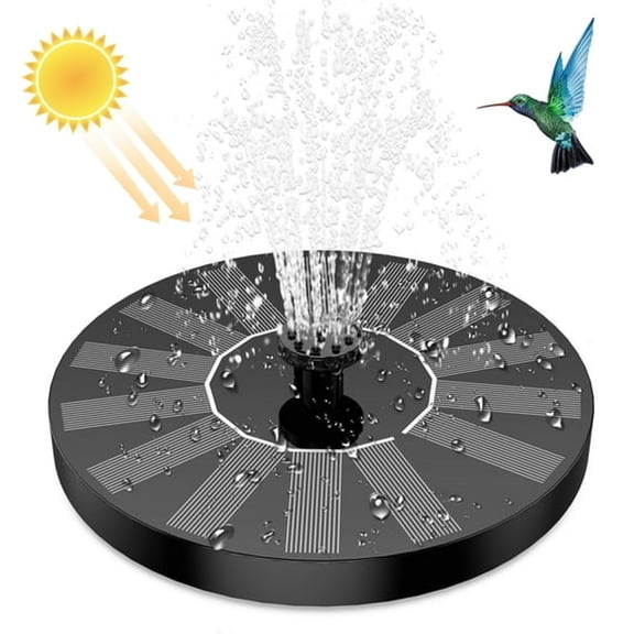 ACDANC 1.5W Solar Fountain Pump,Newly Upgraded with 6 Nozzles Solar Bird Bath Fountain,Suitable for Ponds,Gardens,Bird Baths,Outdoor Independent Solar Water Pump Floating Fountains