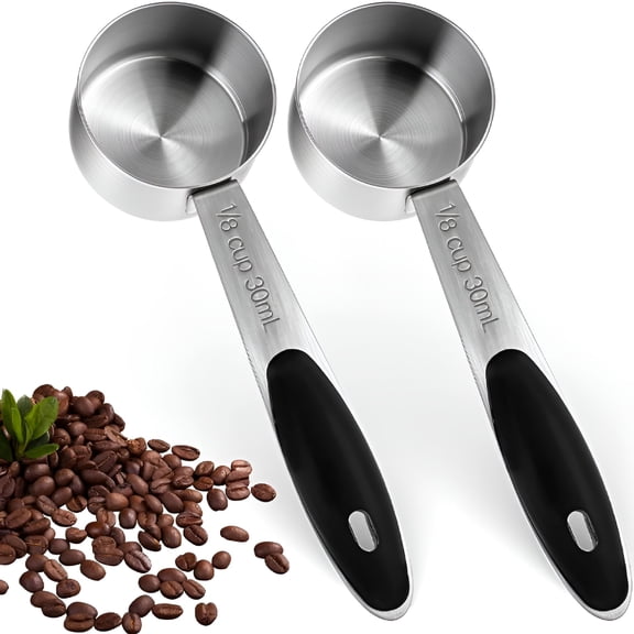 ACDANC 1/8 Cup 30ml Stainless Steel Measuring Cup, Single Metal Scoop with Handle and Clear Markings for Cooking and Baking