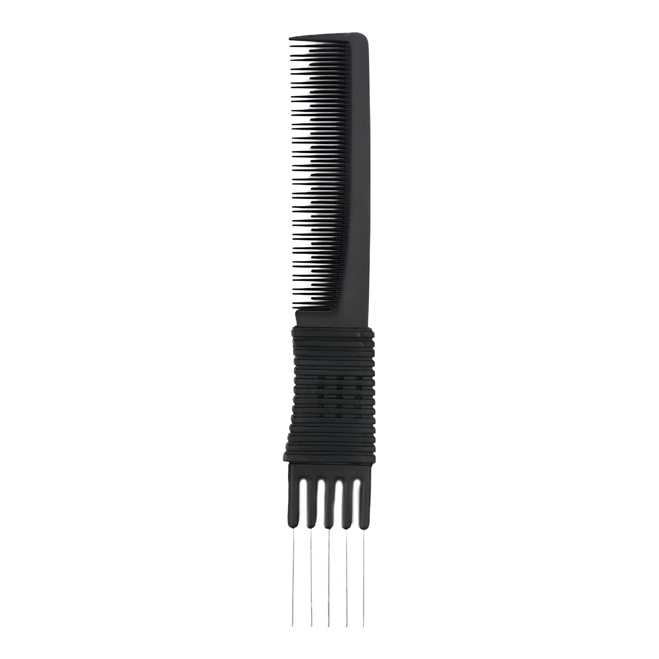 ACDANC 1*Carbon Fiber Comb Steel Pin Comb Curling Comb Hair Pick Double ...