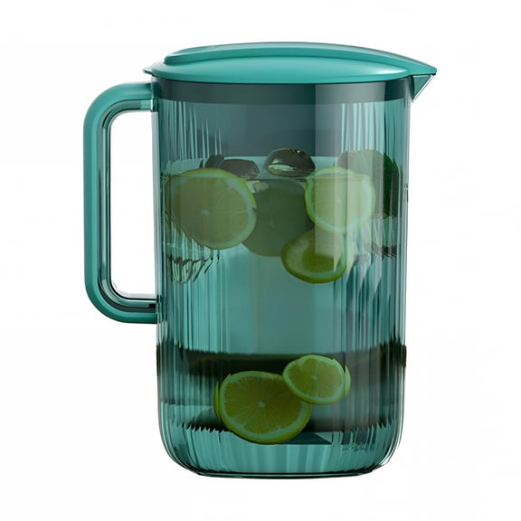 ACDANC 1 Gallon Plastic Pitcher with Lid, Beverage Water Jug for Iced Tea and Lemonade, Durable Drink Dispenser Jar for Home, Office, and Outdoor Gatherings, Black