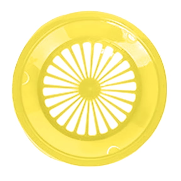 ACDANC 10 Inch Paper Plate Holders Reusable Round Paper Plate Holder Set with Snap-In Grooves for Dinner Dishwasher Safe Yellow