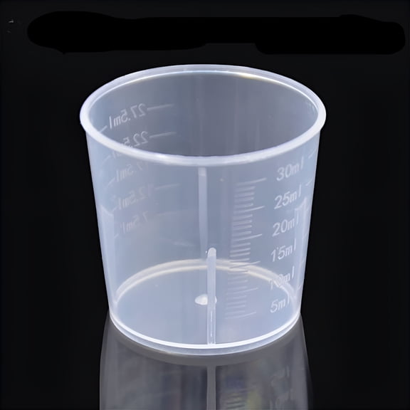 ACDANC 10 Pack 30ml Plastic Liquid Measuring Cups, Clear Graduated Mini Medicine Dosing Cups for Kitchen Cooking Baking, Reusable Transparent Small Volume Measuring Tool
