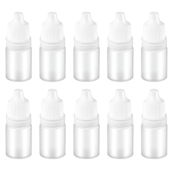 ACDANC 10 Pack 5ml Plastic Dropper Bottles, Food-Grade PE Squeeze Dispenser, Small Eye Dropper for Essential Oils, Cosmetics & DIY Crafts