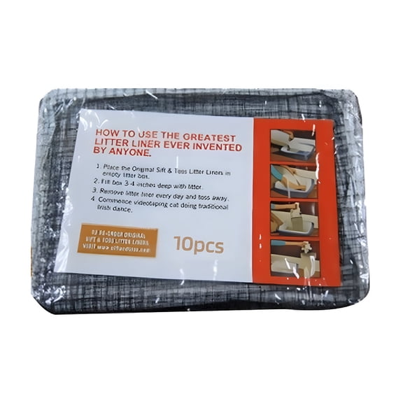 ACDANC 10-Pack Cat Litter Box Liners - Reusable Sifting Litter Box Liner Bag for Poop, Heavy Duty Pet Litter Sifter Bag