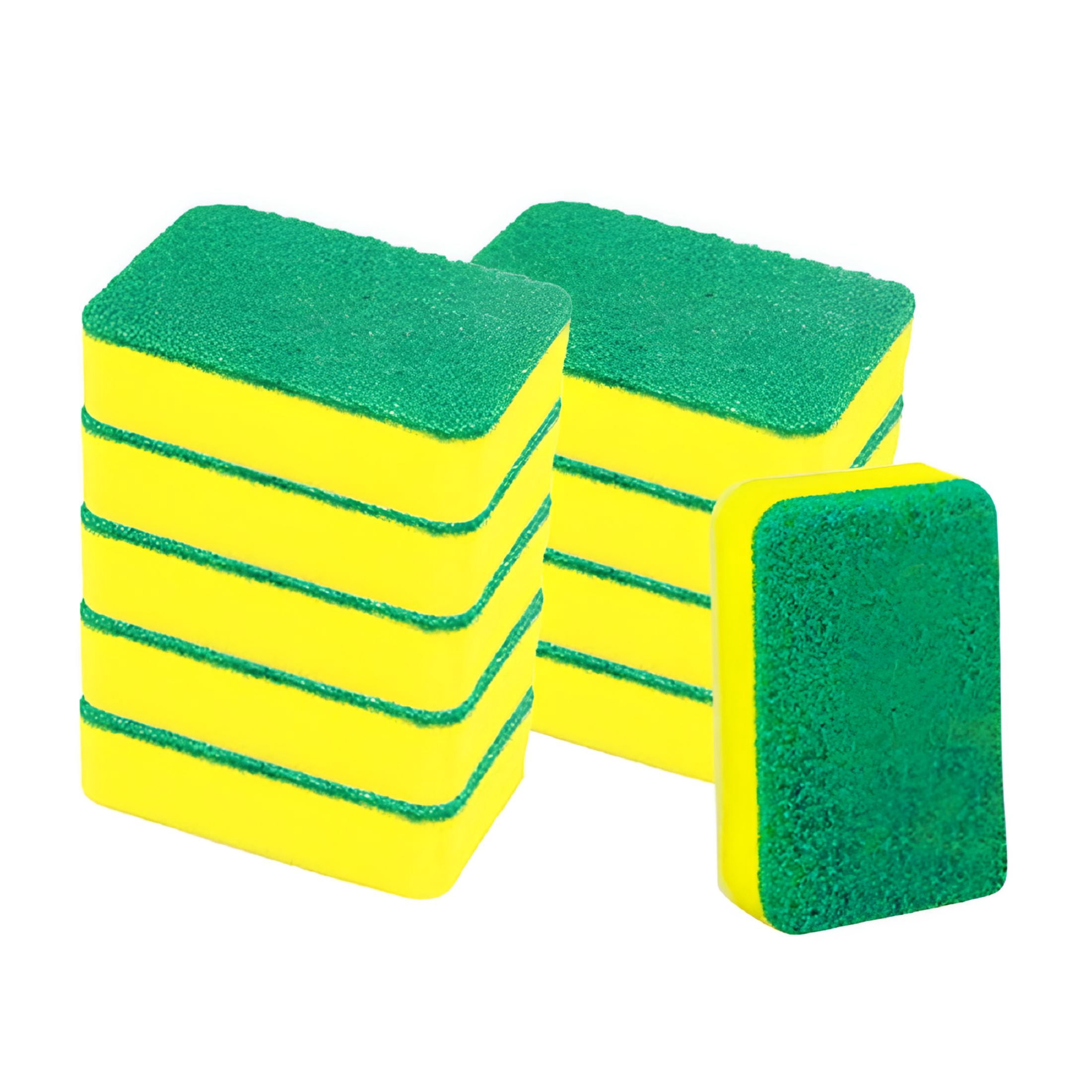 ACDANC 10 Pack Dish Sponge for Kitchen,Dual Sided Scrub Sponge Heavy ...