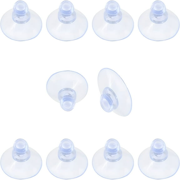 ACDANC 10 Pack Glass Table Suction Cups 30mm Rubber Suction Cup Hangers Without Hooks,Anti-Collision Suction Cups Transparent Suckers,Clear Suction Cups Desk Suction Pads for Furniture